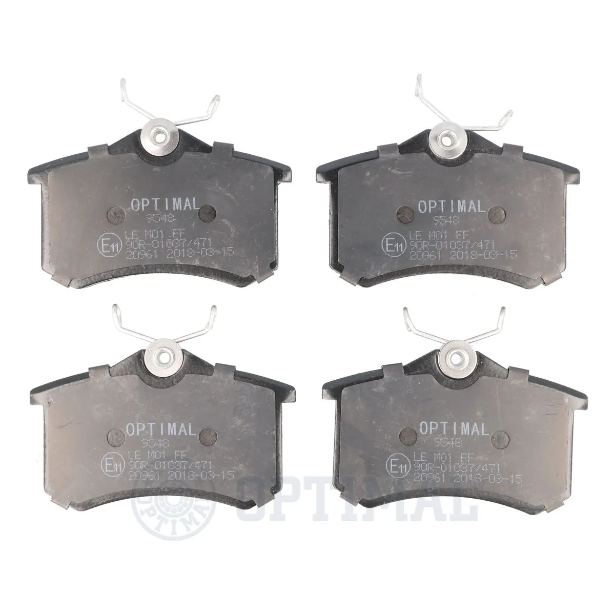 OPTIMAL fékbetétkészlet, tárcsafék - BP-09548 - TothCarparts