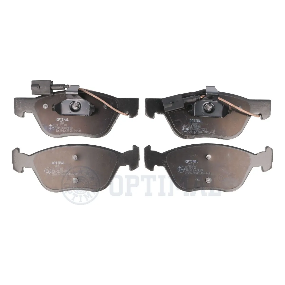 OPTIMAL fékbetétkészlet, tárcsafék - BP-10318 - TothCarparts