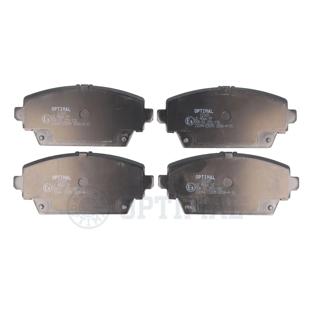OPTIMAL fékbetétkészlet, tárcsafék - BP-12165 - TothCarparts