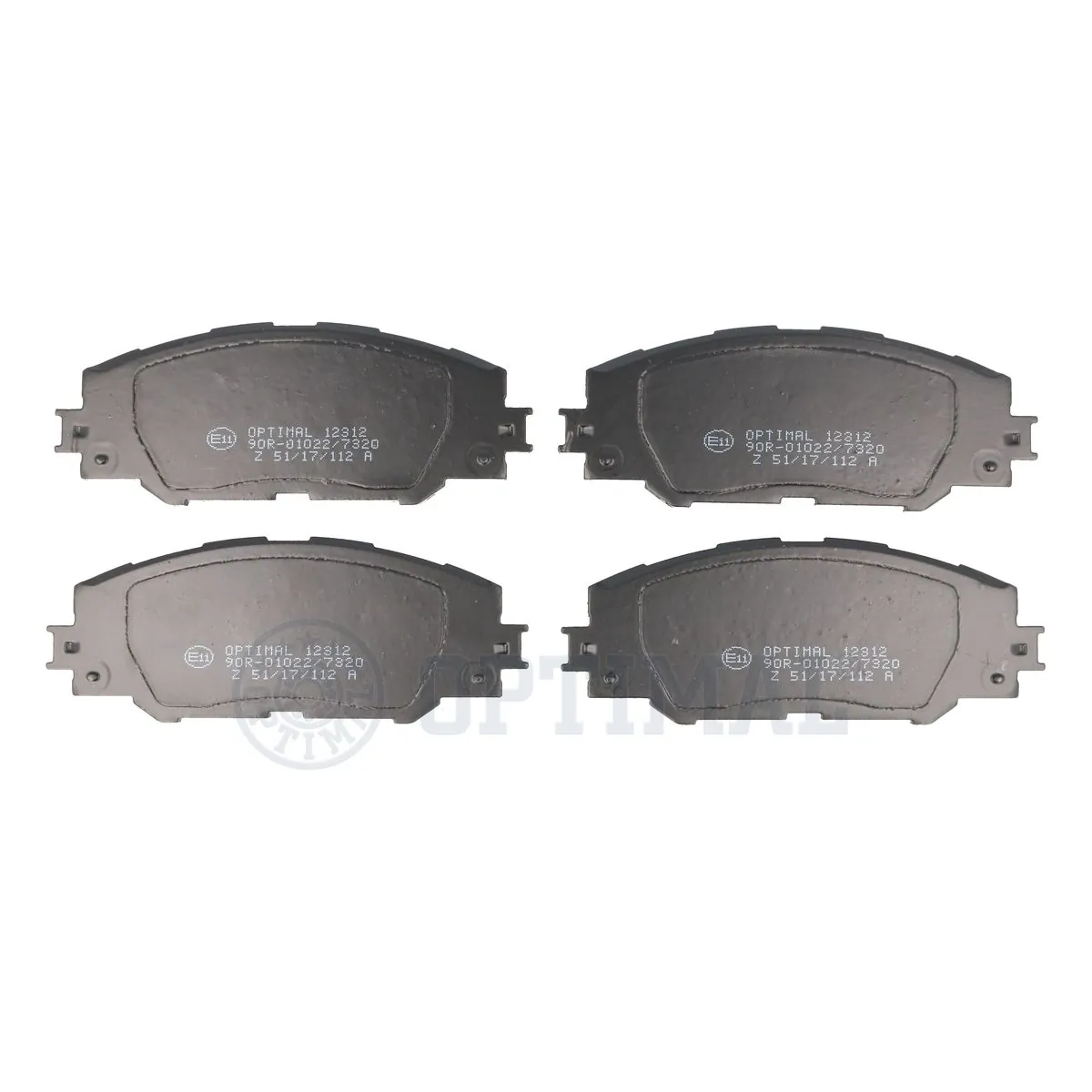 OPTIMAL fékbetétkészlet, tárcsafék - BP-12312 - TothCarparts