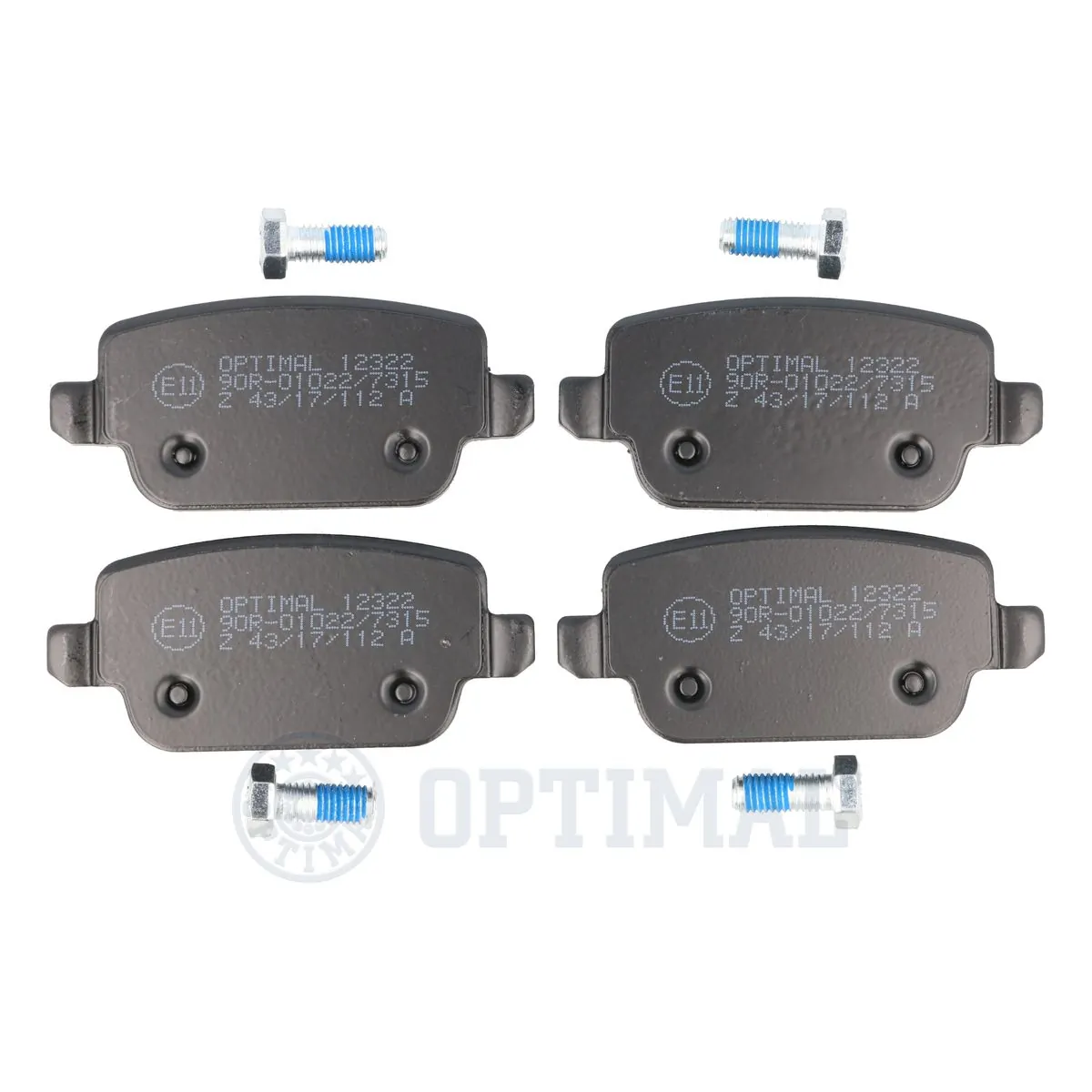 OPTIMAL fékbetétkészlet, tárcsafék - BP-12322 - TothCarparts