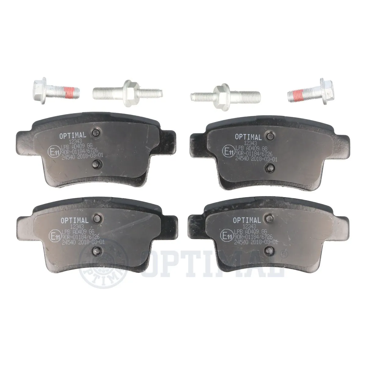 OPTIMAL fékbetétkészlet, tárcsafék - BP-12343 - TothCarparts