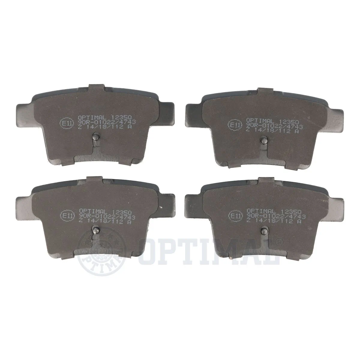 OPTIMAL fékbetétkészlet, tárcsafék - BP-12350 - TothCarparts
