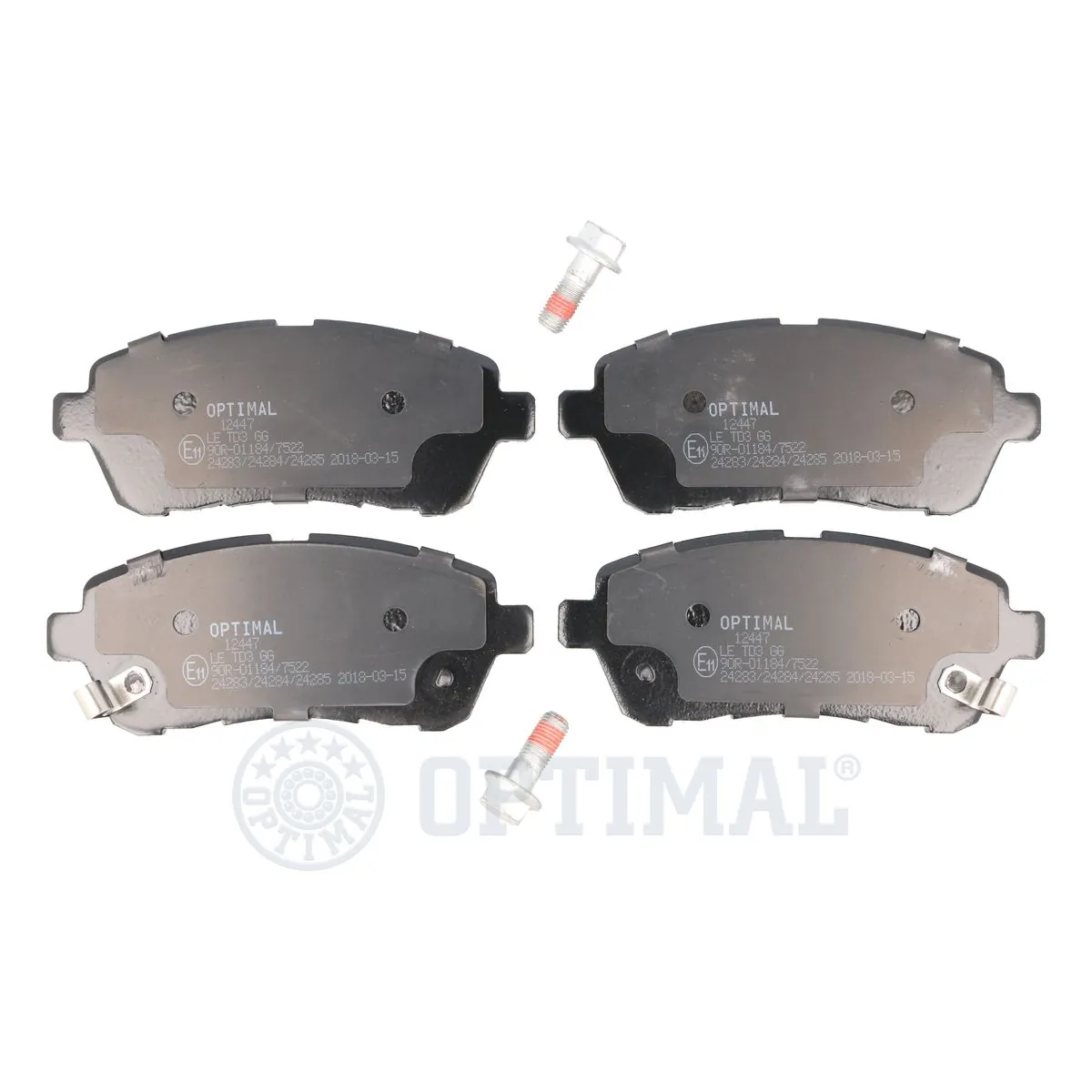 OPTIMAL fékbetétkészlet, tárcsafék - BP-12447 - TothCarparts