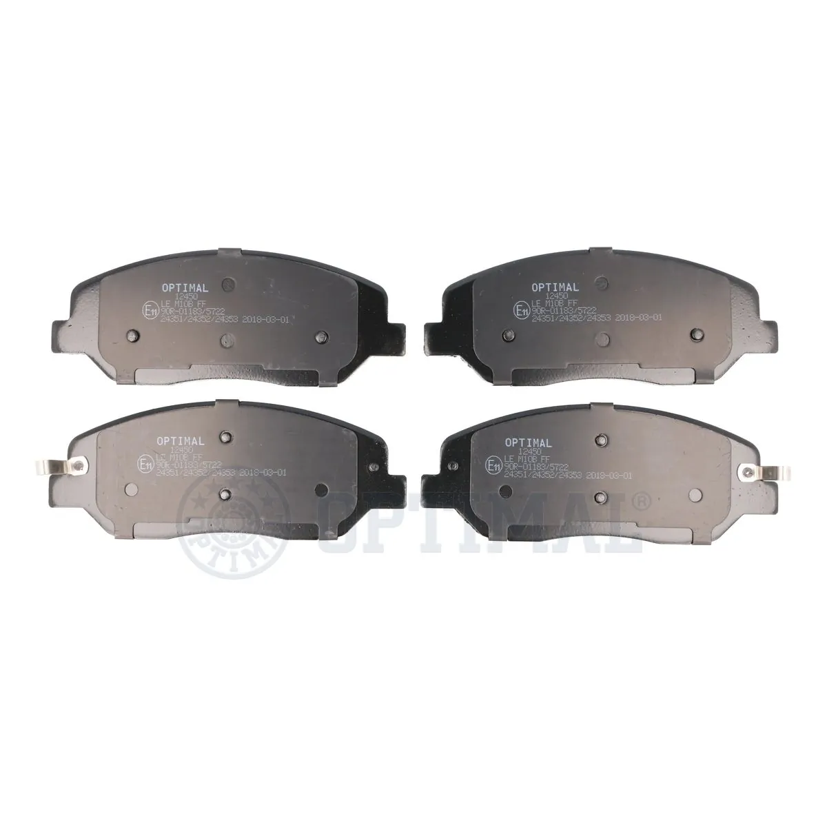 OPTIMAL fékbetétkészlet, tárcsafék - BP-12450 - TothCarparts
