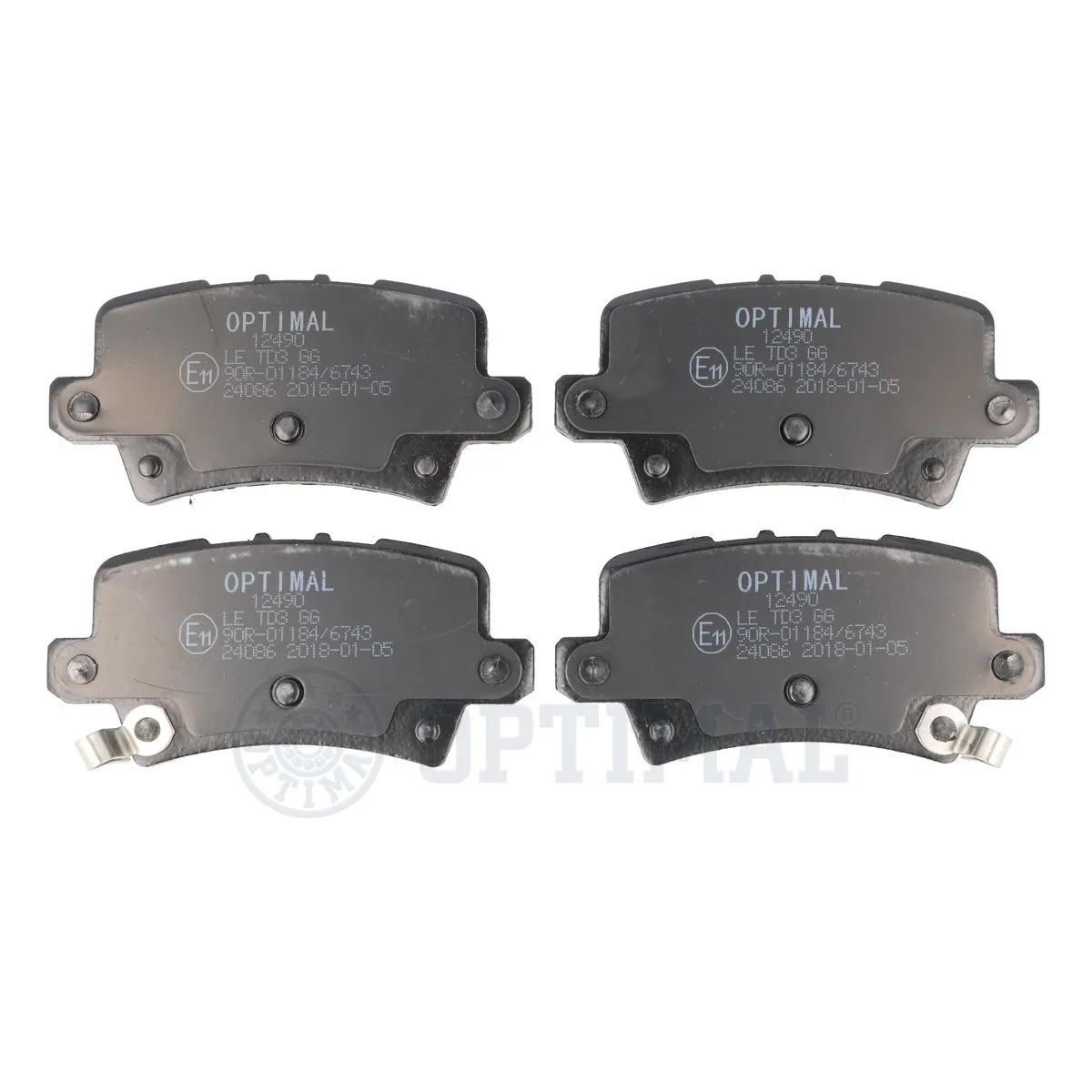 OPTIMAL fékbetétkészlet, tárcsafék - BP-12490 - TothCarparts