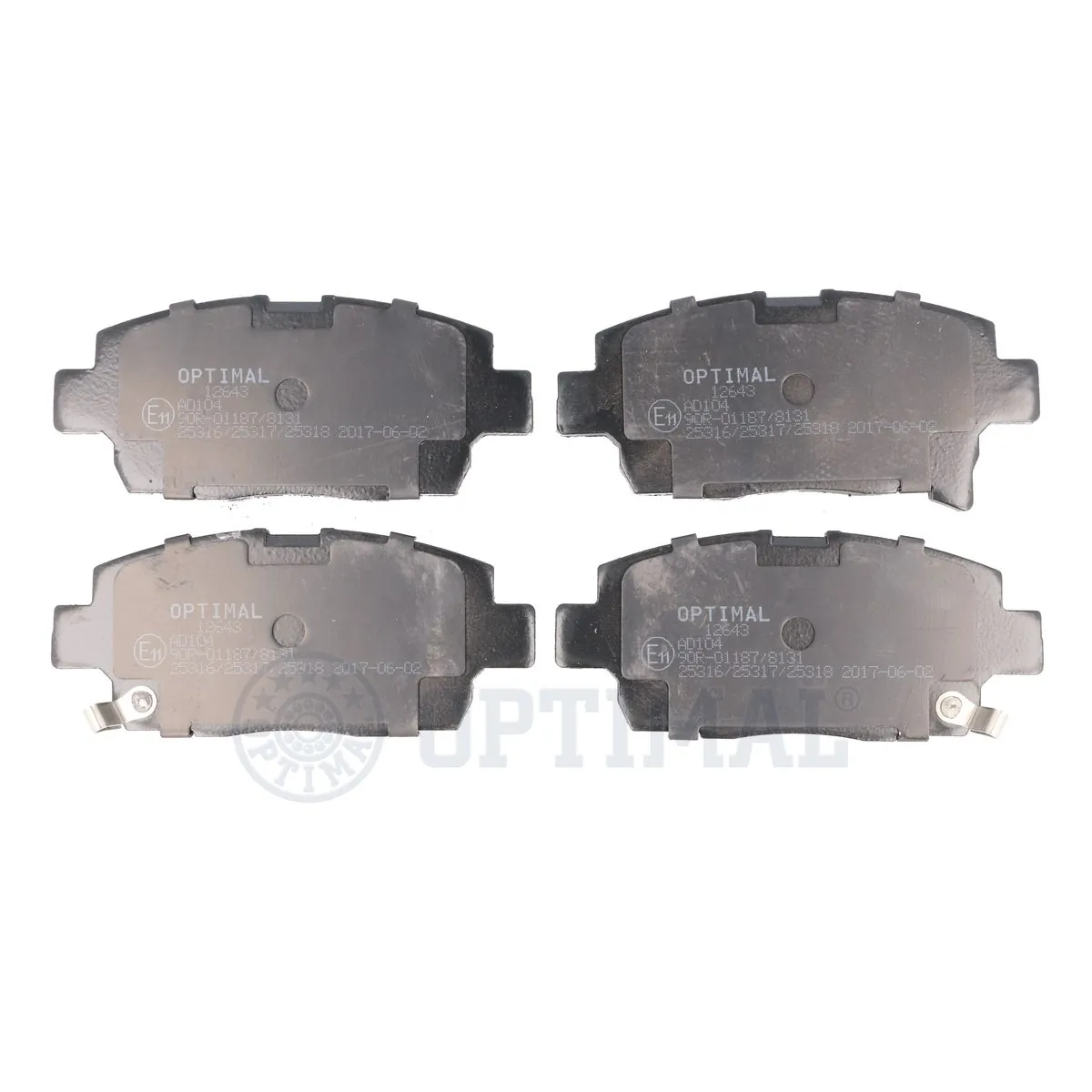 OPTIMAL fékbetétkészlet, tárcsafék - BP-12643 - TothCarparts