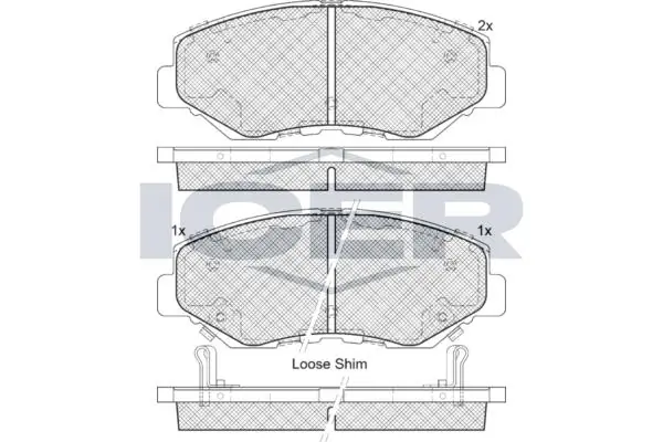 ANDEL fékbetétkészlet, tárcsafék - 181558 - TothCarparts