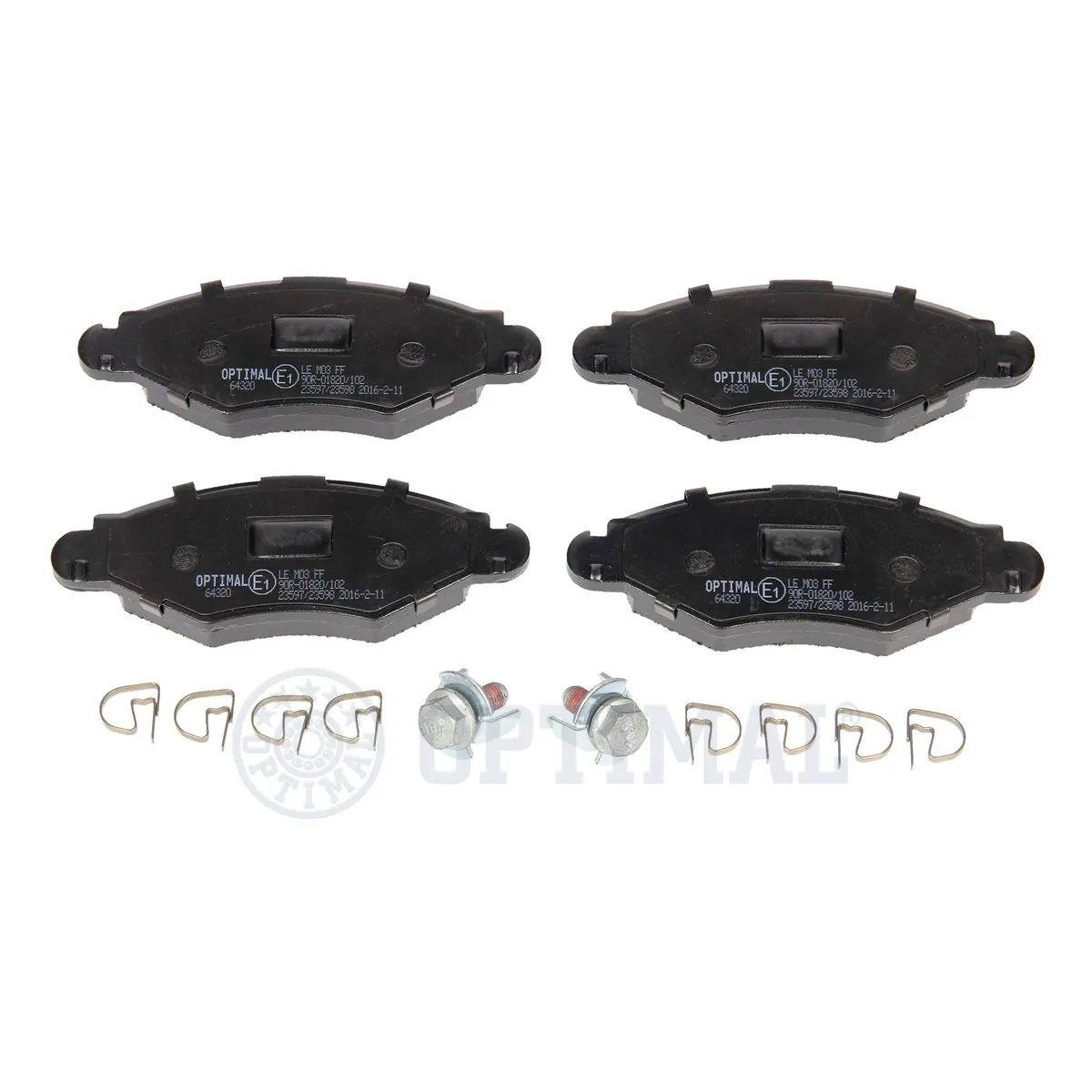 OPTIMAL fékbetétkészlet, tárcsafék - BP-64320 - TothCarparts