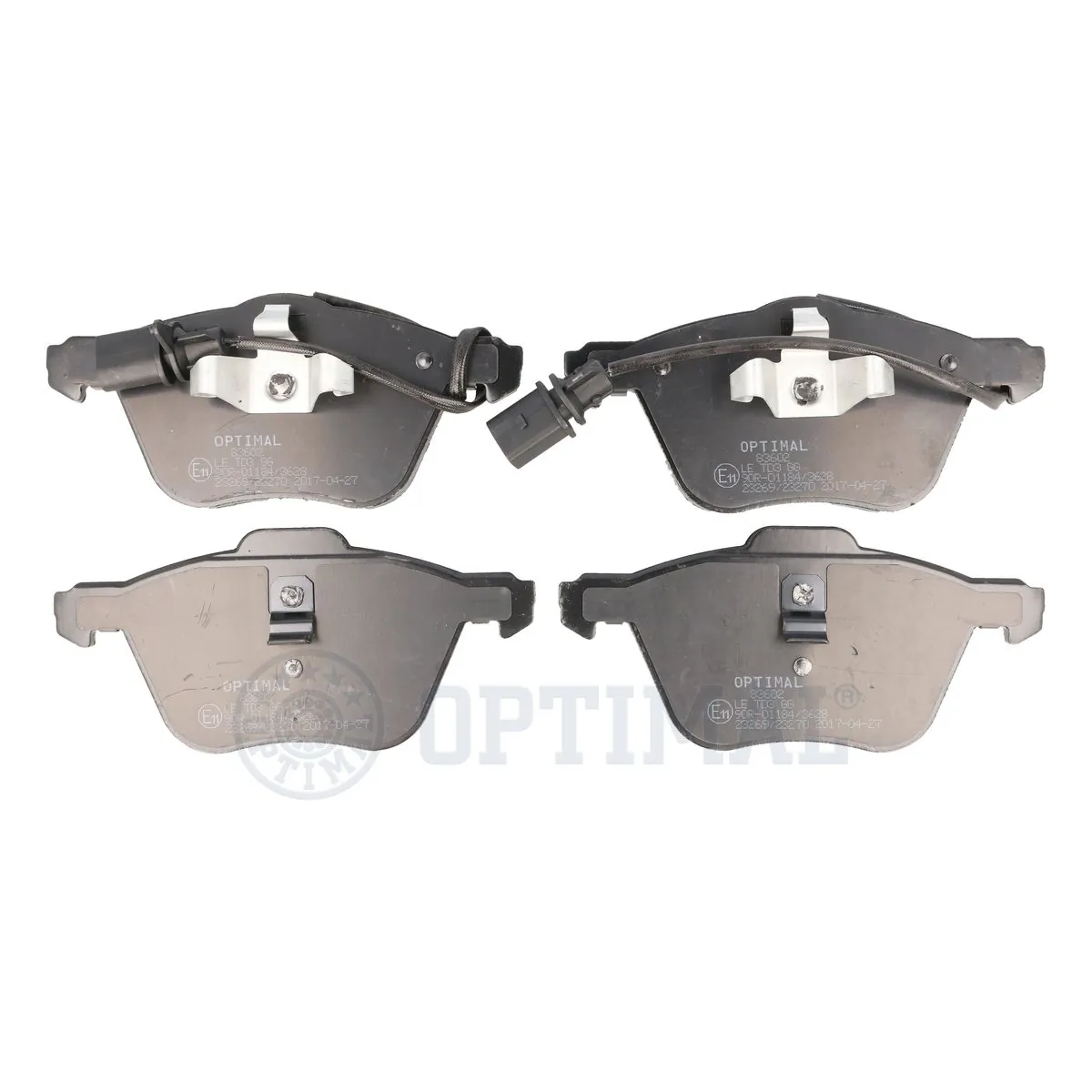 OPTIMAL fékbetétkészlet, tárcsafék - BP-83602 - TothCarparts