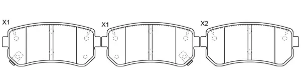 SB fékbetétkészlet, tárcsafék - BP10436 - TothCarparts