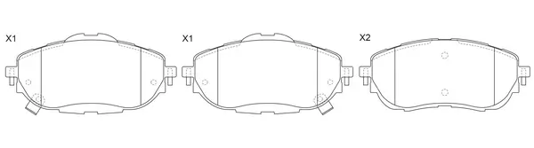 SB fékbetétkészlet, tárcsafék - BP21001 - TothCarparts