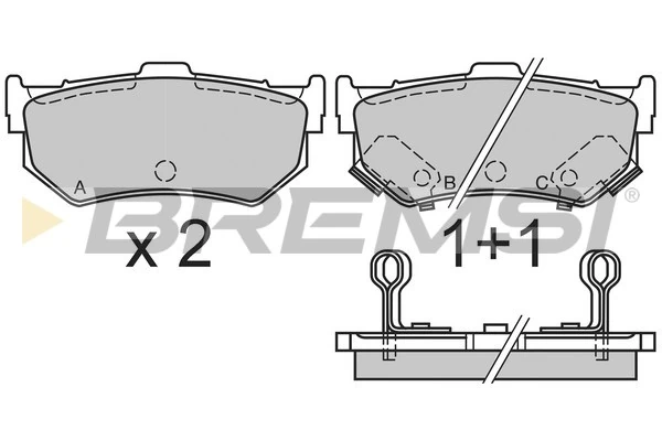 BREMSI fékbetétkészlet, tárcsafék - BP2291 - TothCarparts