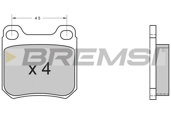 BREMSI fékbetétkészlet, tárcsafék - BP2368 - TothCarparts
