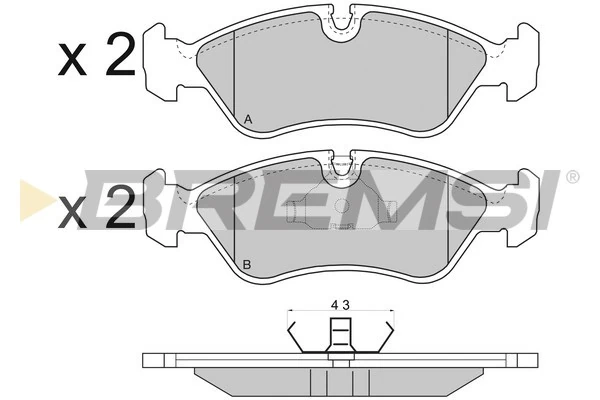BREMSI fékbetétkészlet, tárcsafék - BP2417 - TothCarparts