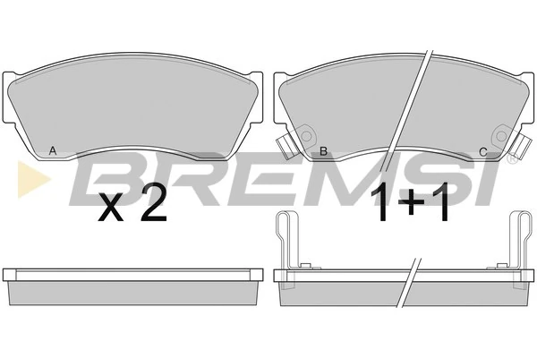 BREMSI fékbetétkészlet, tárcsafék - BP2420 - TothCarparts