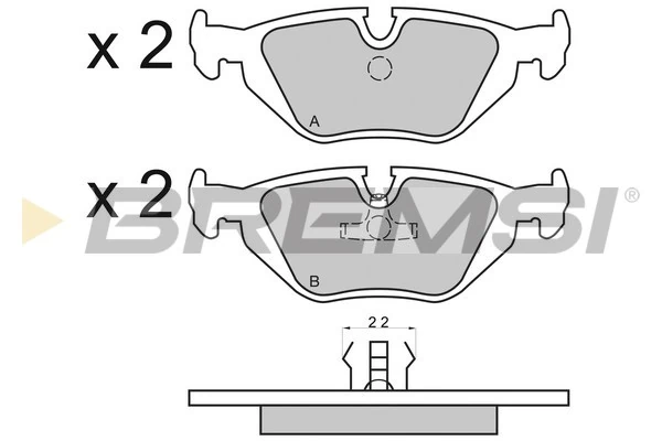 BREMSI fékbetétkészlet, tárcsafék - BP2498 - TothCarparts