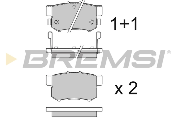 BREMSI fékbetétkészlet, tárcsafék - BP2544 - TothCarparts