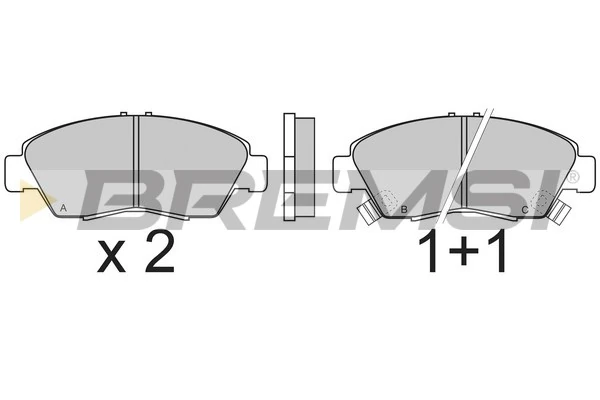 BREMSI fékbetétkészlet, tárcsafék - BP2547 - TothCarparts
