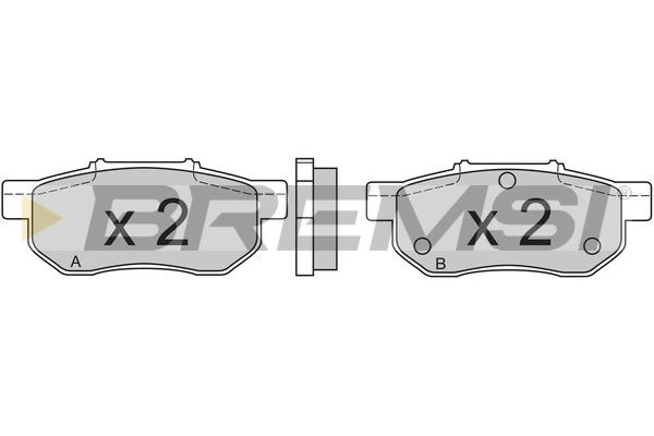 BREMSI fékbetétkészlet, tárcsafék - BP2548 - TothCarparts