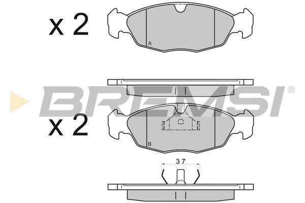 BREMSI fékbetétkészlet, tárcsafék - BP2584 - TothCarparts