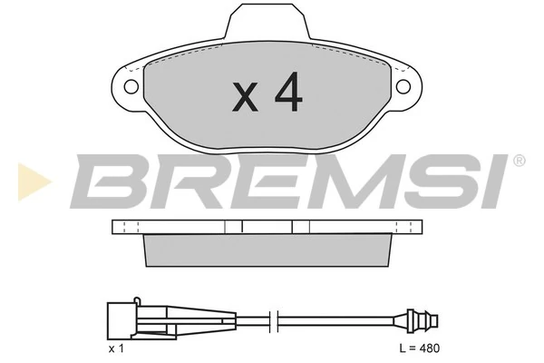 BREMSI fékbetétkészlet, tárcsafék - BP2626 - TothCarparts