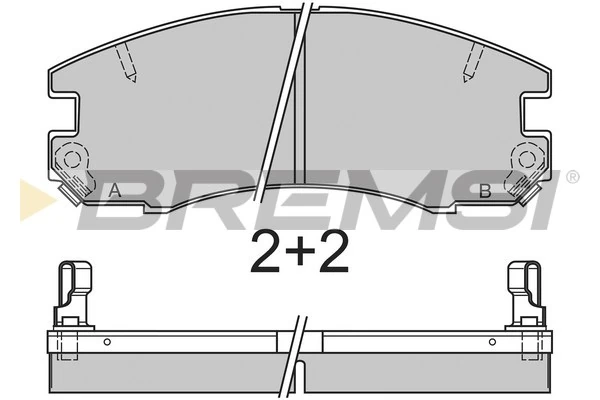 BREMSI fékbetétkészlet, tárcsafék - BP2654 - TothCarparts