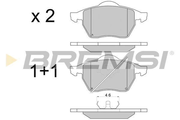 BREMSI fékbetétkészlet, tárcsafék - BP2679 - TothCarparts