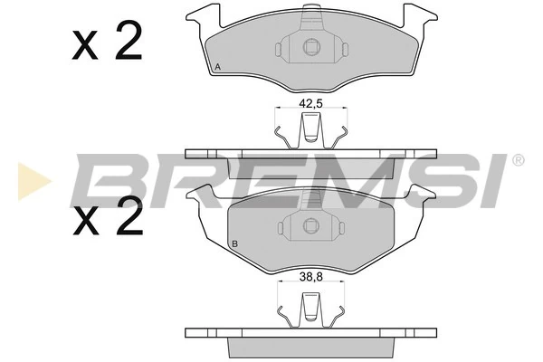 BREMSI fékbetétkészlet, tárcsafék - BP2682 - TothCarparts