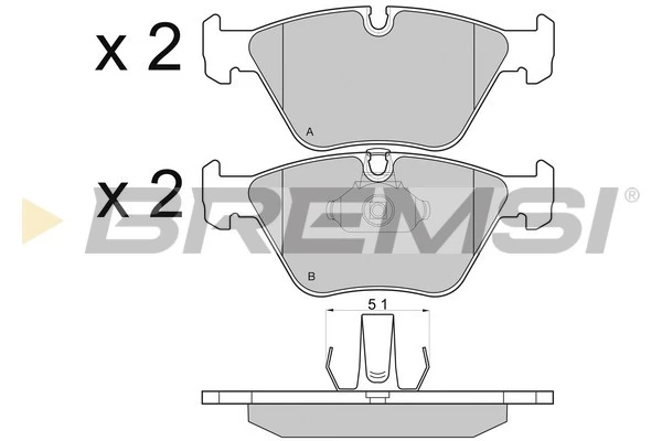 BREMSI fékbetétkészlet, tárcsafék - BP2685 - TothCarparts