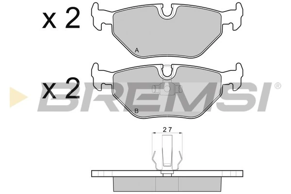 BREMSI fékbetétkészlet, tárcsafék - BP2710 - TothCarparts