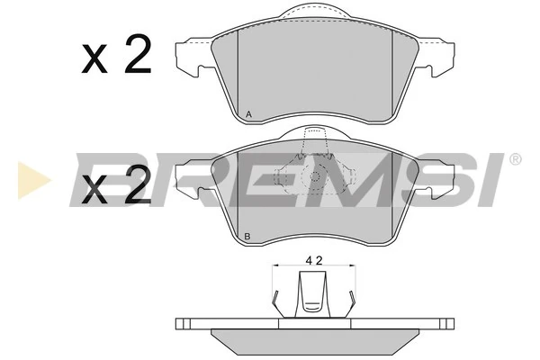 BREMSI fékbetétkészlet, tárcsafék - BP2723 - TothCarparts