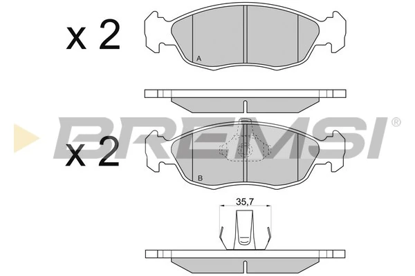 BREMSI fékbetétkészlet, tárcsafék - BP2729 - TothCarparts