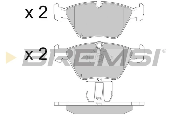 BREMSI fékbetétkészlet, tárcsafék - BP2773 - TothCarparts
