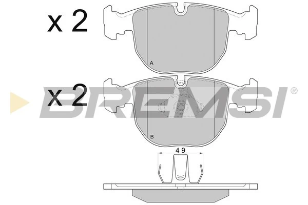 BREMSI fékbetétkészlet, tárcsafék - BP2774 - TothCarparts