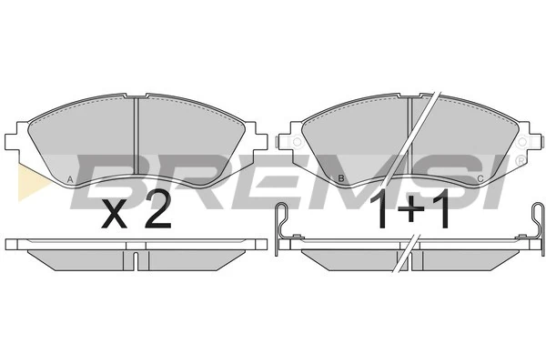 BREMSI fékbetétkészlet, tárcsafék - BP2803 - TothCarparts
