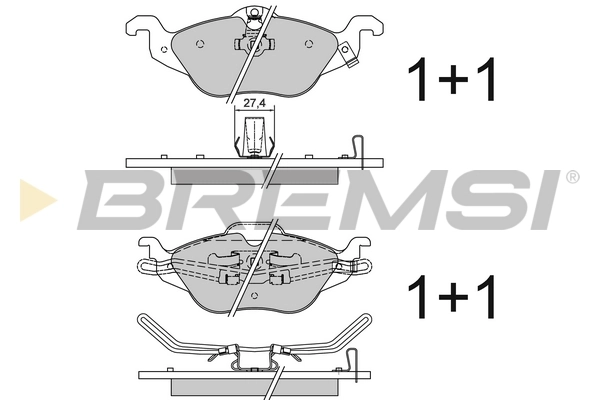BREMSI fékbetétkészlet, tárcsafék - BP2810 - TothCarparts