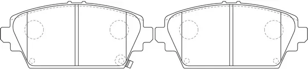 SB fékbetétkészlet, tárcsafék - BP28106 - TothCarparts