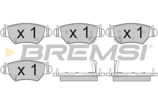 BREMSI fékbetétkészlet, tárcsafék - BP2812 - TothCarparts