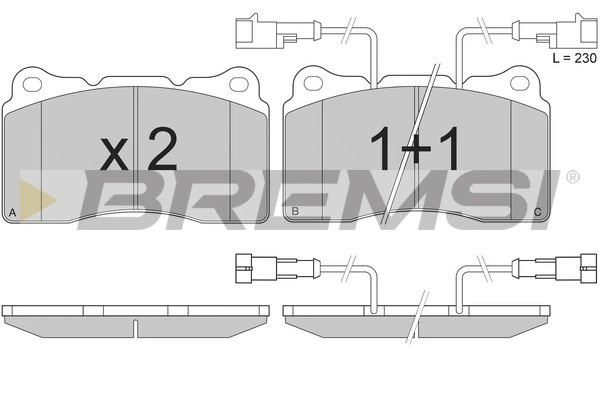 BREMSI fékbetétkészlet, tárcsafék - BP2836 - TothCarparts