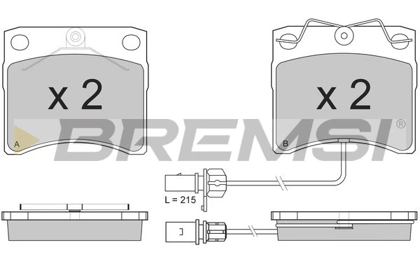 BREMSI fékbetétkészlet, tárcsafék - BP2869 - TothCarparts