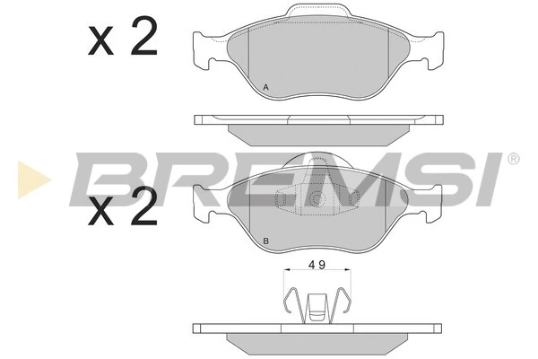 BREMSI fékbetétkészlet, tárcsafék - BP2872 - TothCarparts