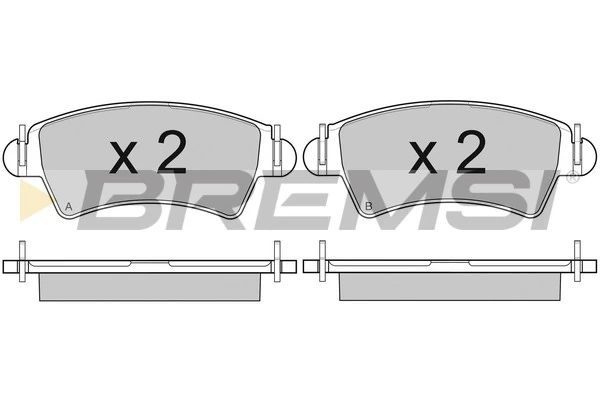 BREMSI fékbetétkészlet, tárcsafék - BP2879 - TothCarparts