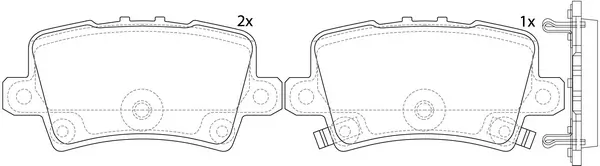 SB fékbetétkészlet, tárcsafék - BP28867 - TothCarparts