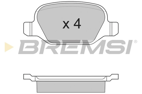 BREMSI fékbetétkészlet, tárcsafék - BP2890 - TothCarparts