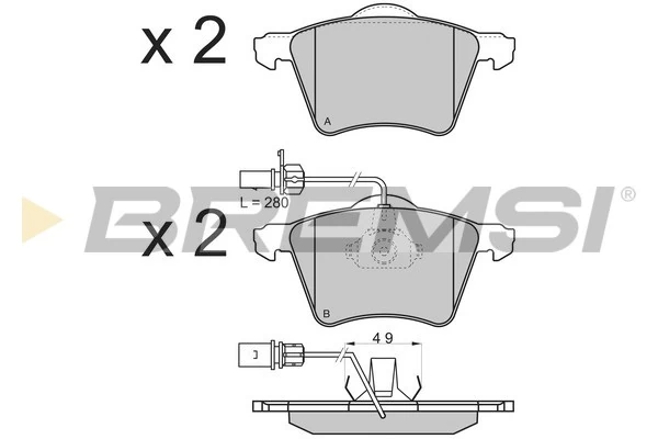 BREMSI fékbetétkészlet, tárcsafék - BP2900 - TothCarparts