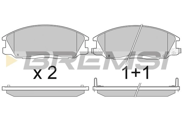 BREMSI fékbetétkészlet, tárcsafék - BP2909 - TothCarparts