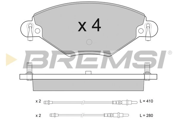 BREMSI fékbetétkészlet, tárcsafék - BP2939 - TothCarparts