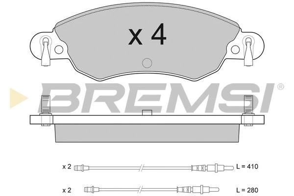 BREMSI fékbetétkészlet, tárcsafék - BP2940 - TothCarparts