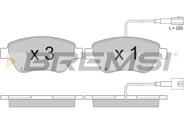BREMSI fékbetétkészlet, tárcsafék - BP2942 - TothCarparts